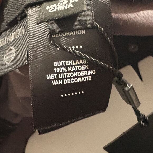 HARLEY DAVIDSON Motorcycle Skull Mens Fitted Hat Cap Black Gray Sz 7 1/2 NWT - Picture 9 of 11